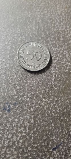 1991 German 50 Pfennig Coin Bundesrepublik Deutschland