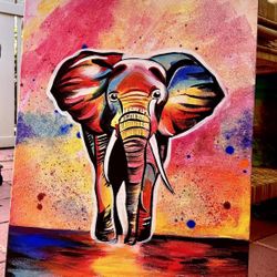 Pop Art Elephant Painting 