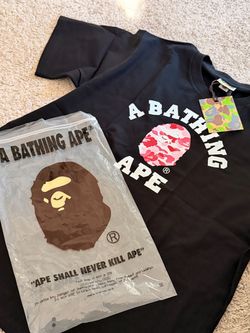 A Bathing Ape BAPE College Logo T-Shirt Black