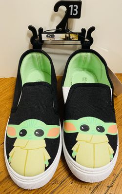 Boy’s Baby Yoda Slip-On Sneakers