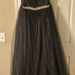 Black Corset Ball Gown