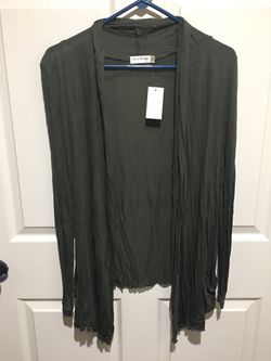 Heart Hips Womens Lightweight Sweater Cardigan Long Sleeve Open Front Sheer Small