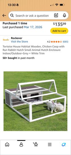 Rockever Toroise/ Rabbit hutch house