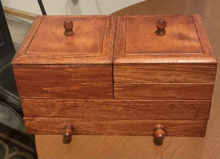 Refinished Wooden Jewelry Box