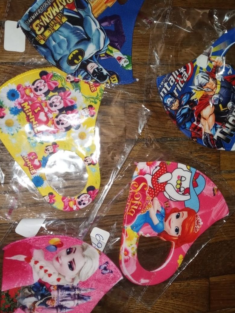 Characters Kids Masks 6 X $20