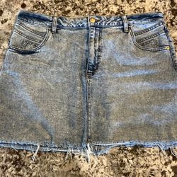 Wild fable size 16 Denim Jean Skirt Juniors Target Stretch Mini
