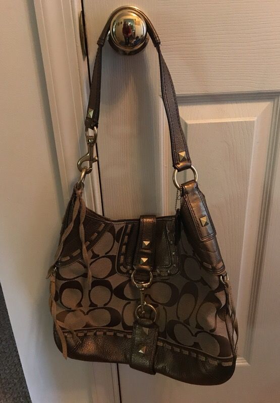 Authentic Coach Purse Gold