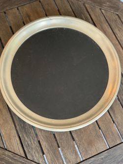 Metal and black serving tray