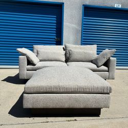 West Elm Couch With Otttoman 🛻Delivery Available🛻
