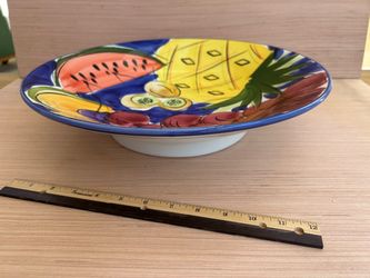 Hand Painted Ceramic Serving Bowl