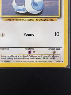 1999 Dratini/Dragonair Pokemon Card for Sale in Chula Vista, CA - OfferUp