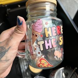 Here For The Snacks Glass Mug