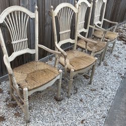 Set of 4 French Country dining chairs.