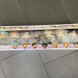 Never Opened Exclusive Funko Pop! Vinyl: BTS Dynamite 7-Pack Figure Set