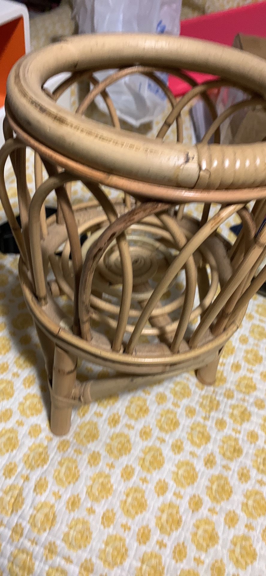 Two Wicker Plant Stands 