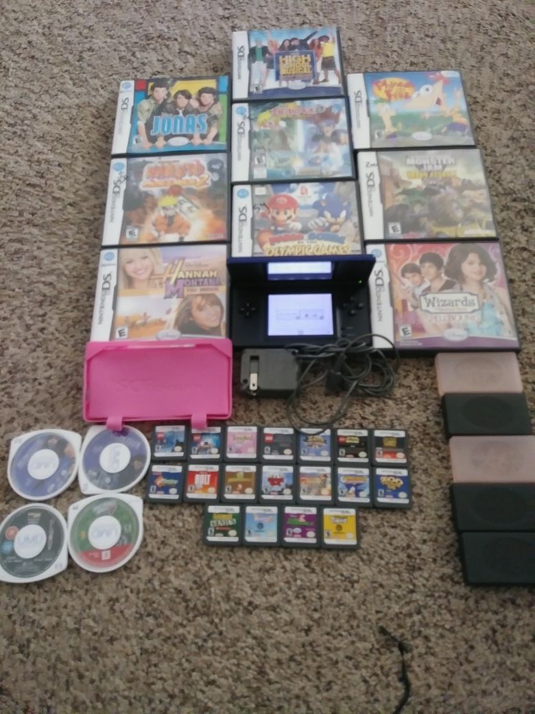 Nintendo DS Lite bundle pack 28 games Mario and Sonic classic game Harry Potter Lego Indiana Sta $95