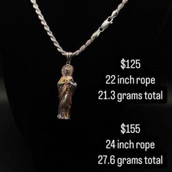 Silver 925 Religious Pendant And Chain