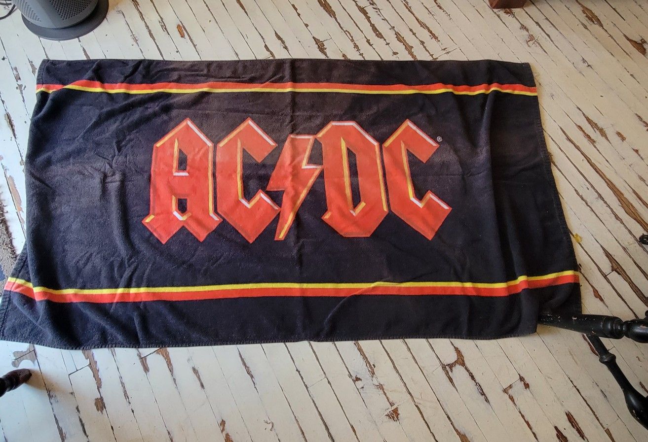 Vintage AC DC Beach Towel Rock Band