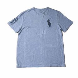 Polo Ralph Lauren Big Pony Custom Slim Fit T-Shirt in a stylish Heather Blue.