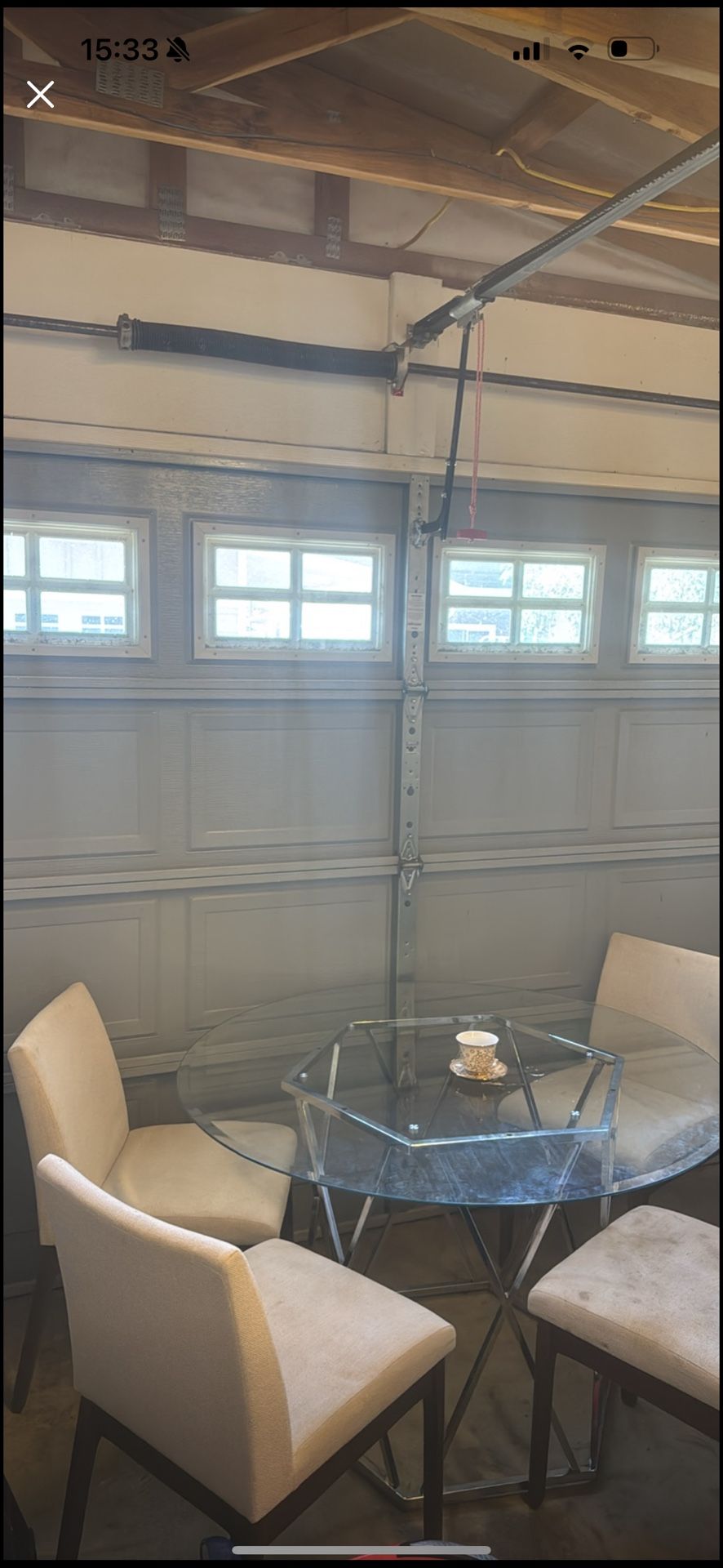 Round Glass Dining Table And Chair