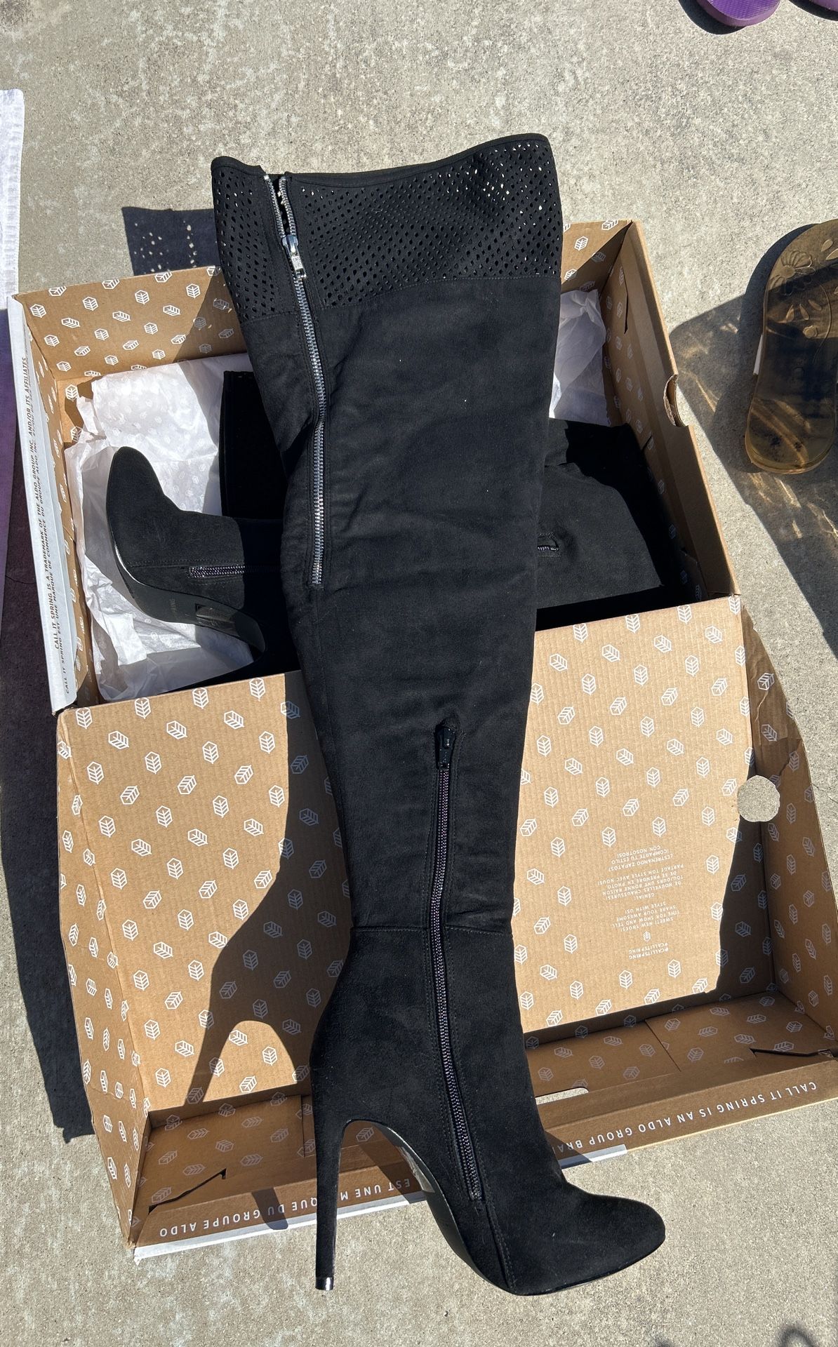 Suede Thigh High Boots