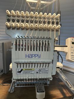 Happy Voyager Commercial Embroidery Machine With Tons of Accessories Ready To Start Your Business.