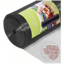 Hardware Cloth 1/4 inch 48" x 100' ft Mesh -23 Gauge Black Vinyl Coated Welded Wire Mesh Roll PVC Coated Welded Wire Fence Chicken Wire Fencing Mesh R