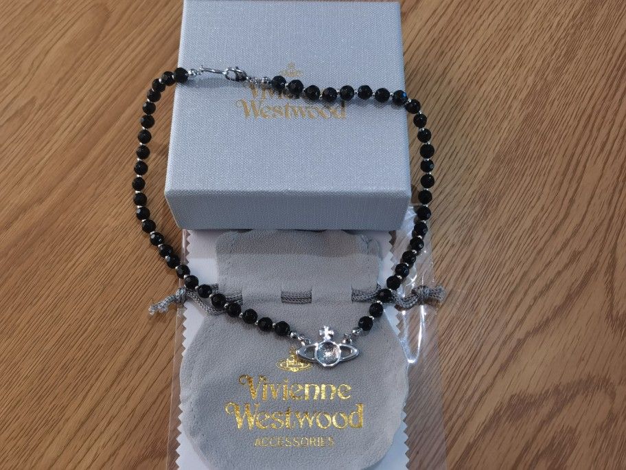 Vivienne Westwood Black and Silver Choker