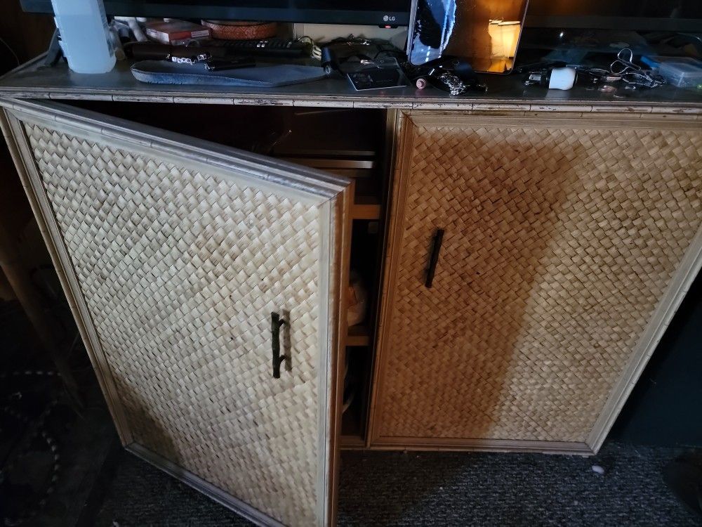 Vintage Bamboo Furniture Cabinets