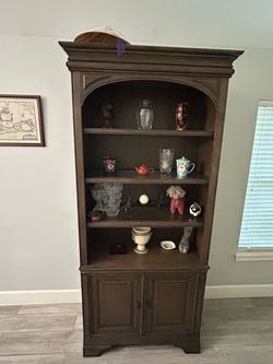 Tall Dark Wood Bookcase