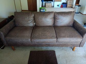 Faux Leather Sofa