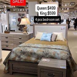 4-Piece Bedroom Set Queen or King
