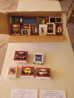 30 to 31 hallmark cars, trucks, planes ornaments