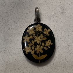Vintage Flower 925 Silver Pendant