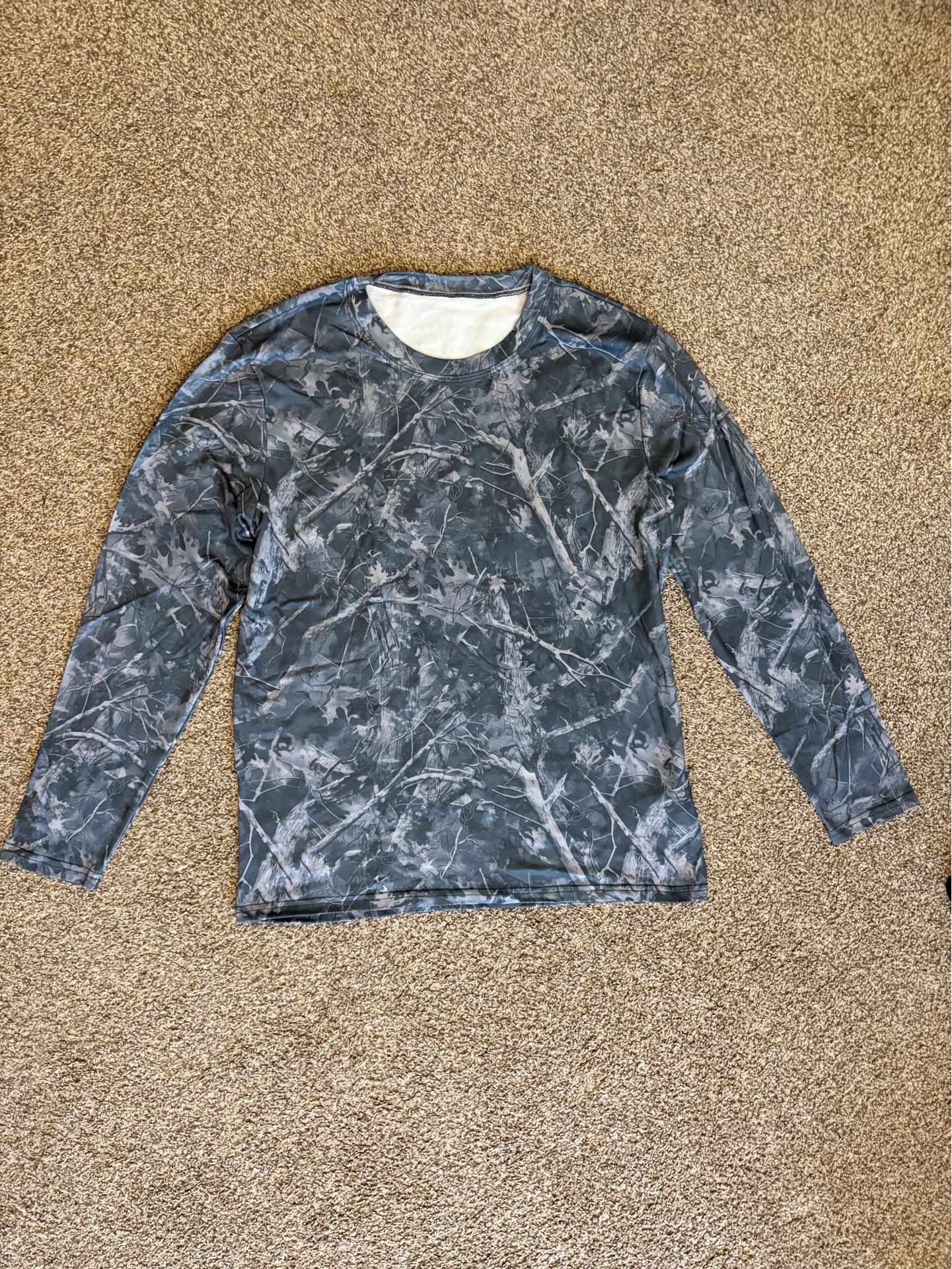 Long sleeve red, white and grey