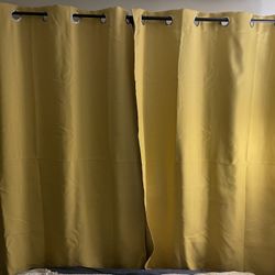 Yellow Black Out Curtains 