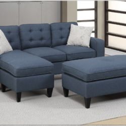Sectional Sofa + Ottoman