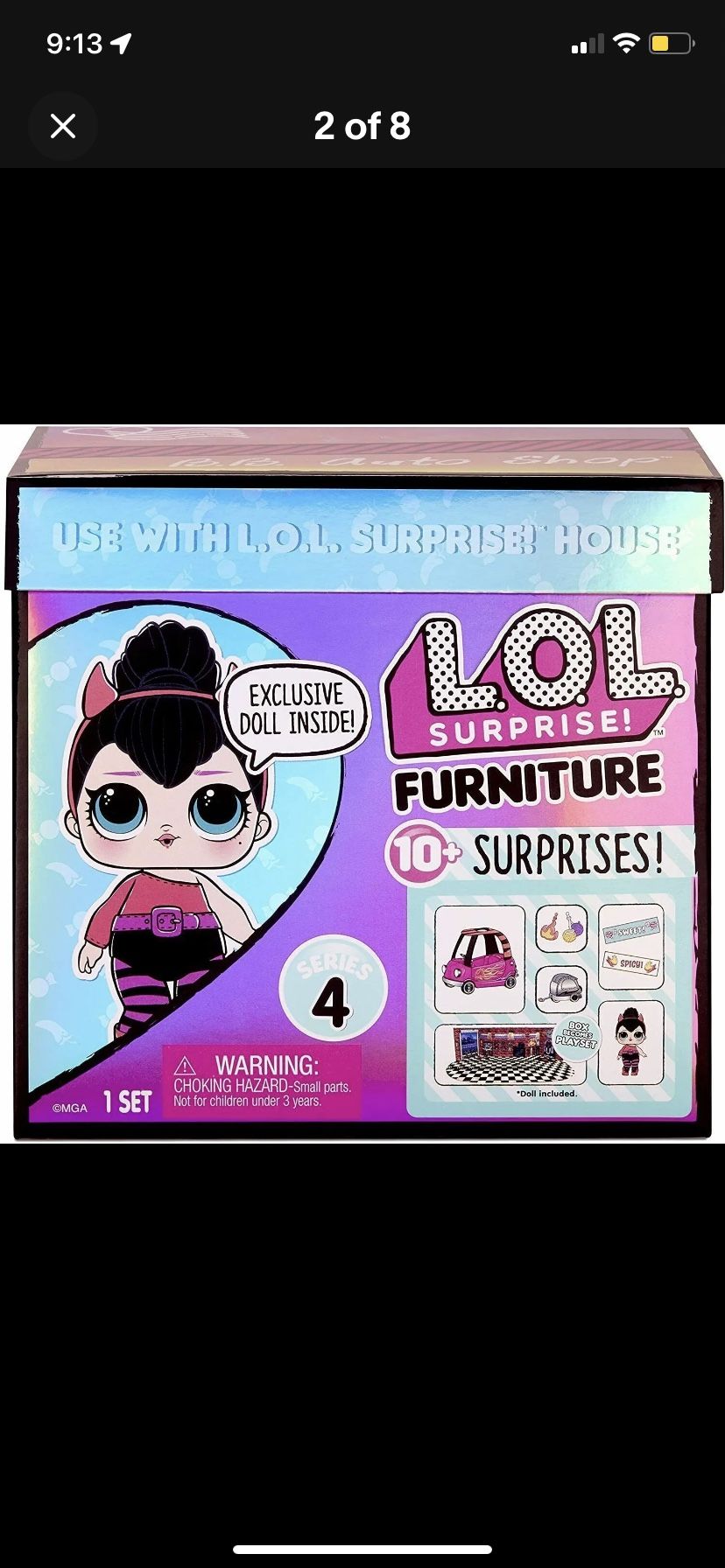 L.O.L. Surprise Furniture B.B. Auto Shop with Spice Doll and 10+ Surprises NEW