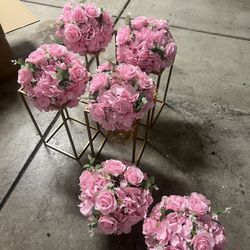 Pink Flower Centerpieces For Wedding/quinceanera 