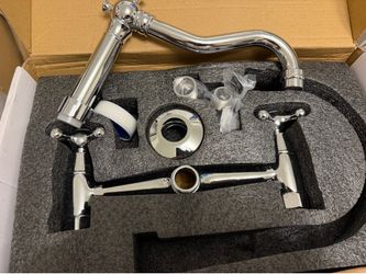 Wall Mounted 8 Inch Center Kitchen Sink Faucet Commercial Wall Mount Kitchen Tap chrome K16