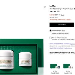 🌿 La Mer The Moisturizing Soft Cream (75 mL Full Size + Travel Size Set)