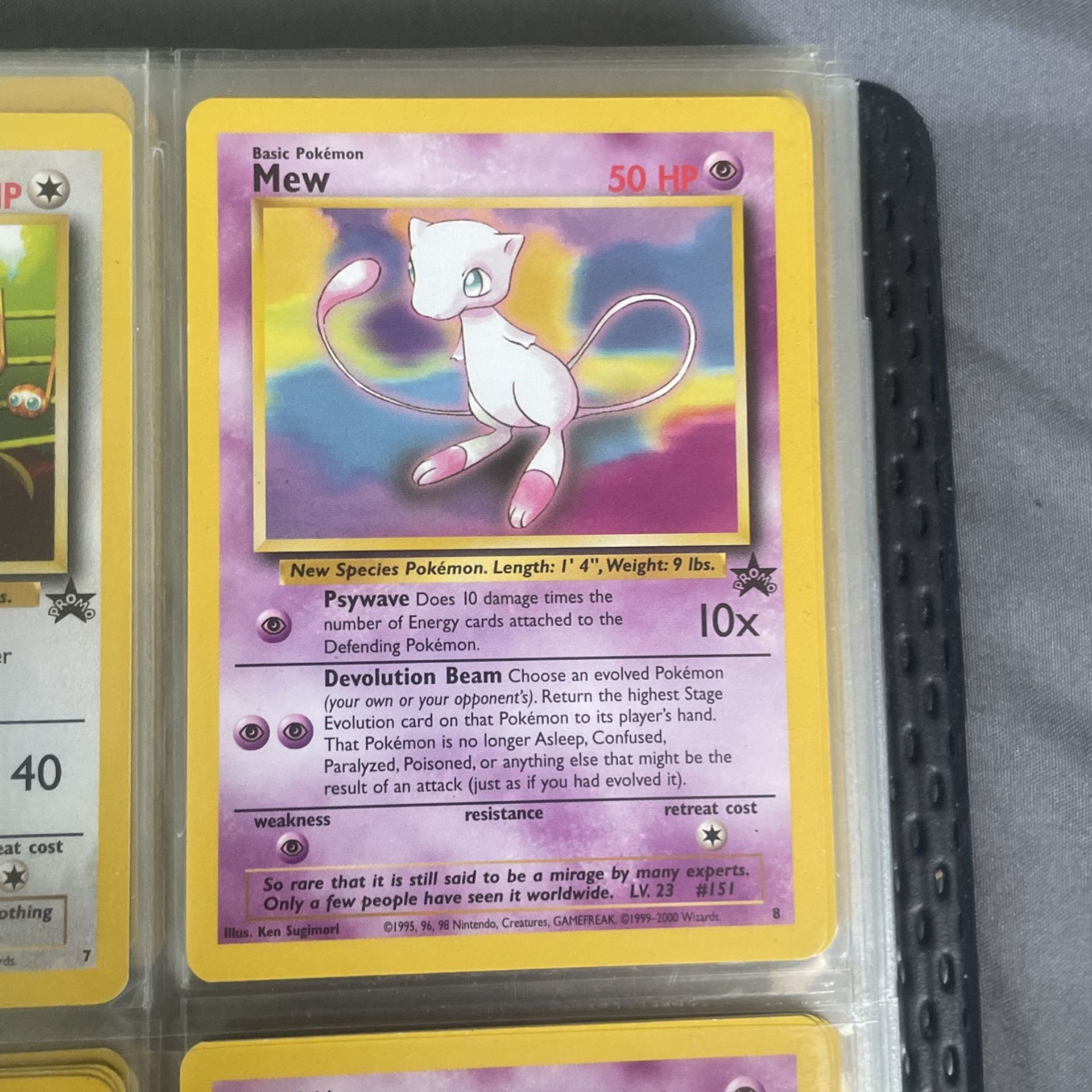 Pokémon Basic MEW Black Star PROMO #8 Psywave 10x Devolution Beam AWESOME