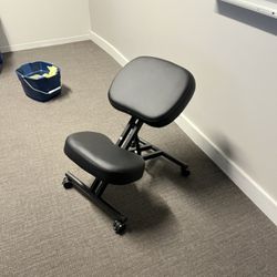 Kneeling Chair Ergonomic for Office, Adjustable Stool for Home and Office - Improve Your Posture with an Angled Seat - Thick Moulded Foam Cushions - B