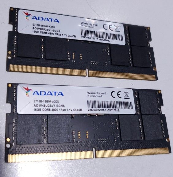 DDR5 32gb 4800mhz CL40 SODIMM Laptop RAM kit