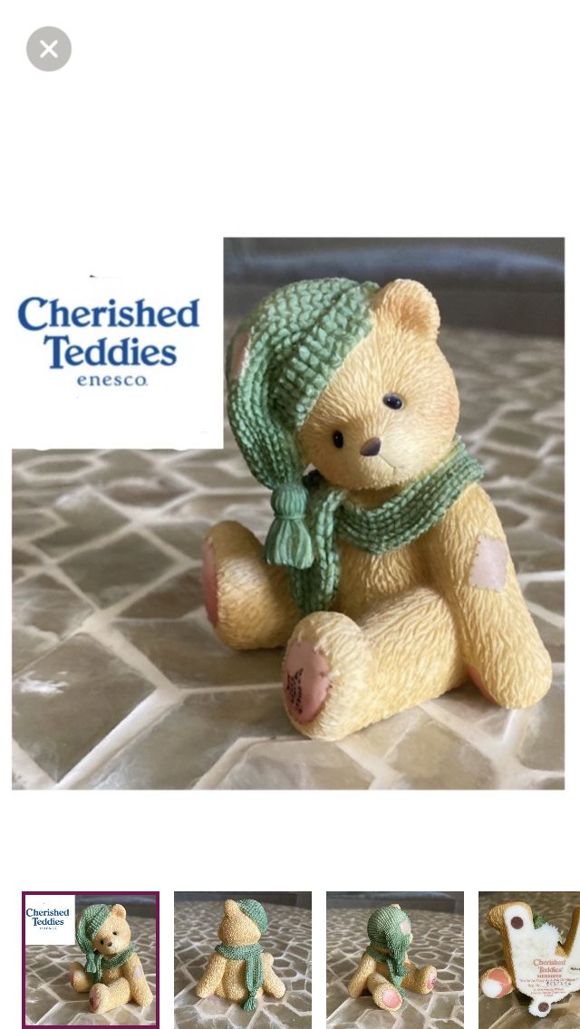 Cherished Teddies #534226 Meredith "You're As Cozy As..." Retired 2001 Green Hat