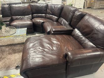 Leather sectional sofa
