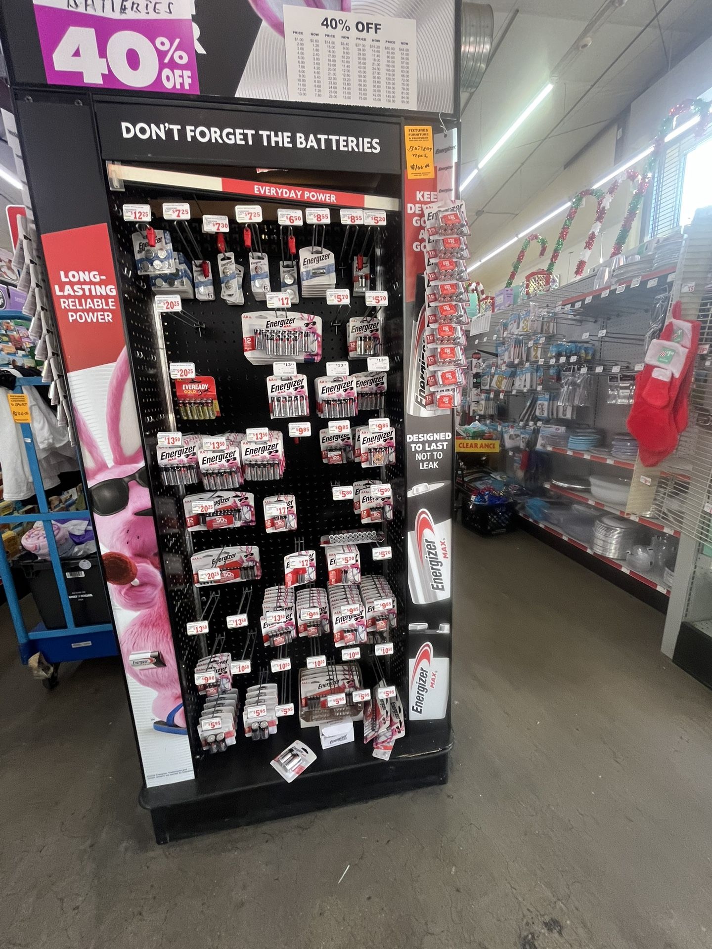 Battery display rack