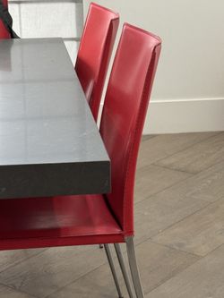 4 Red Island Chairs