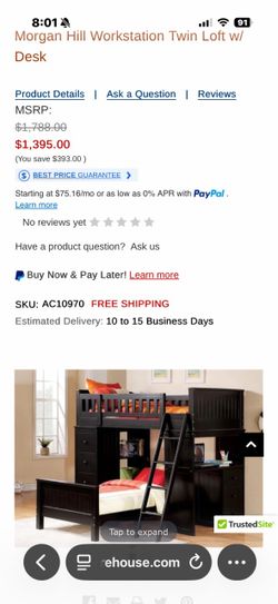 Bunk bed with work station ( price drop $300) another price drop($200)