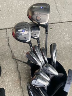 Taylormade/Tour edge golf club set TM 200 steel irons 3-SW TE 1,3,5 bazooka OS woods